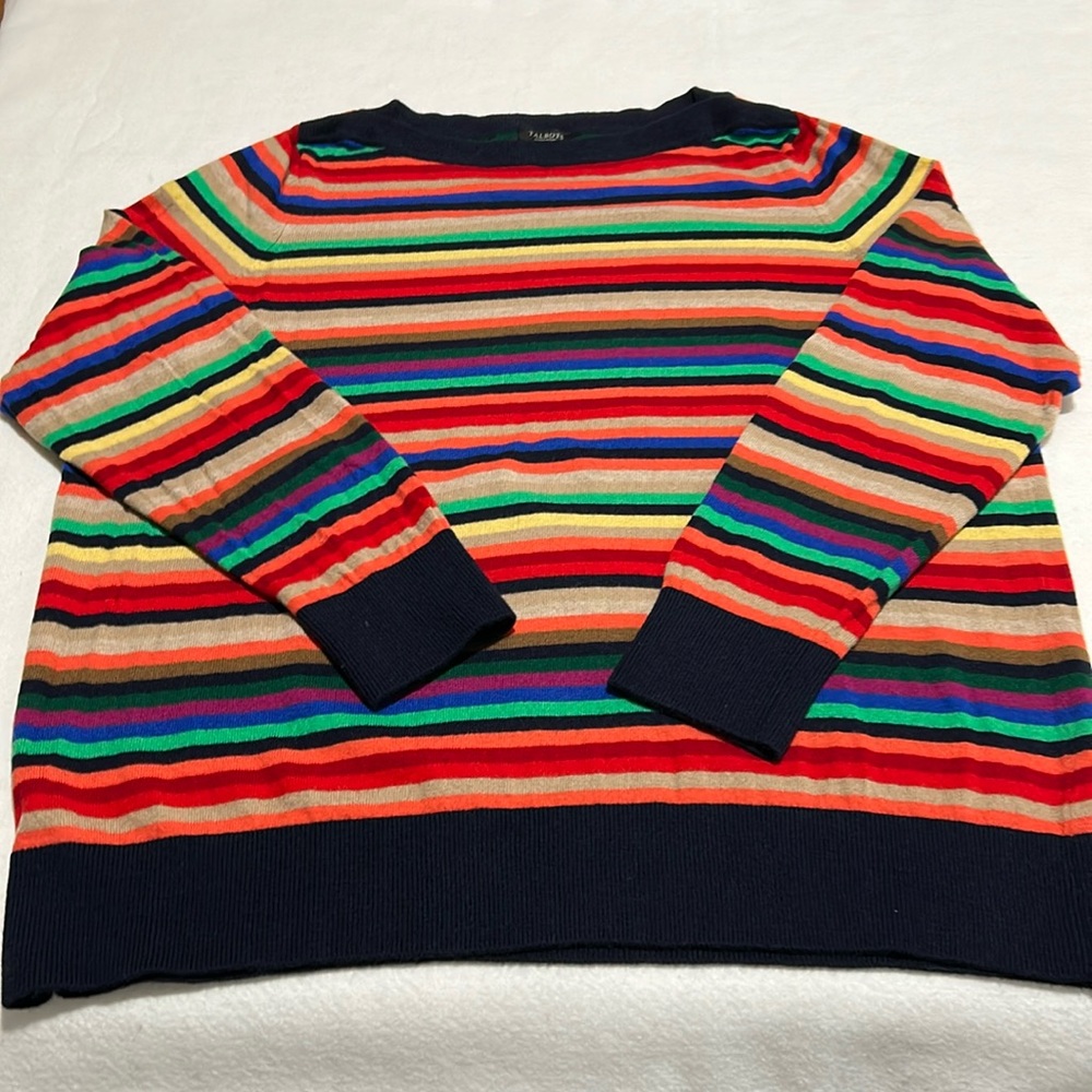 Talbots striped boatneck sweater